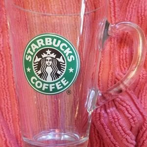 STARBUCKS CLEAR GLASS COFFEE CUP